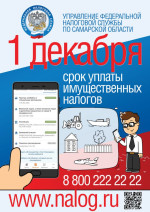 1 декабря — срок уплаты имущественных налогов